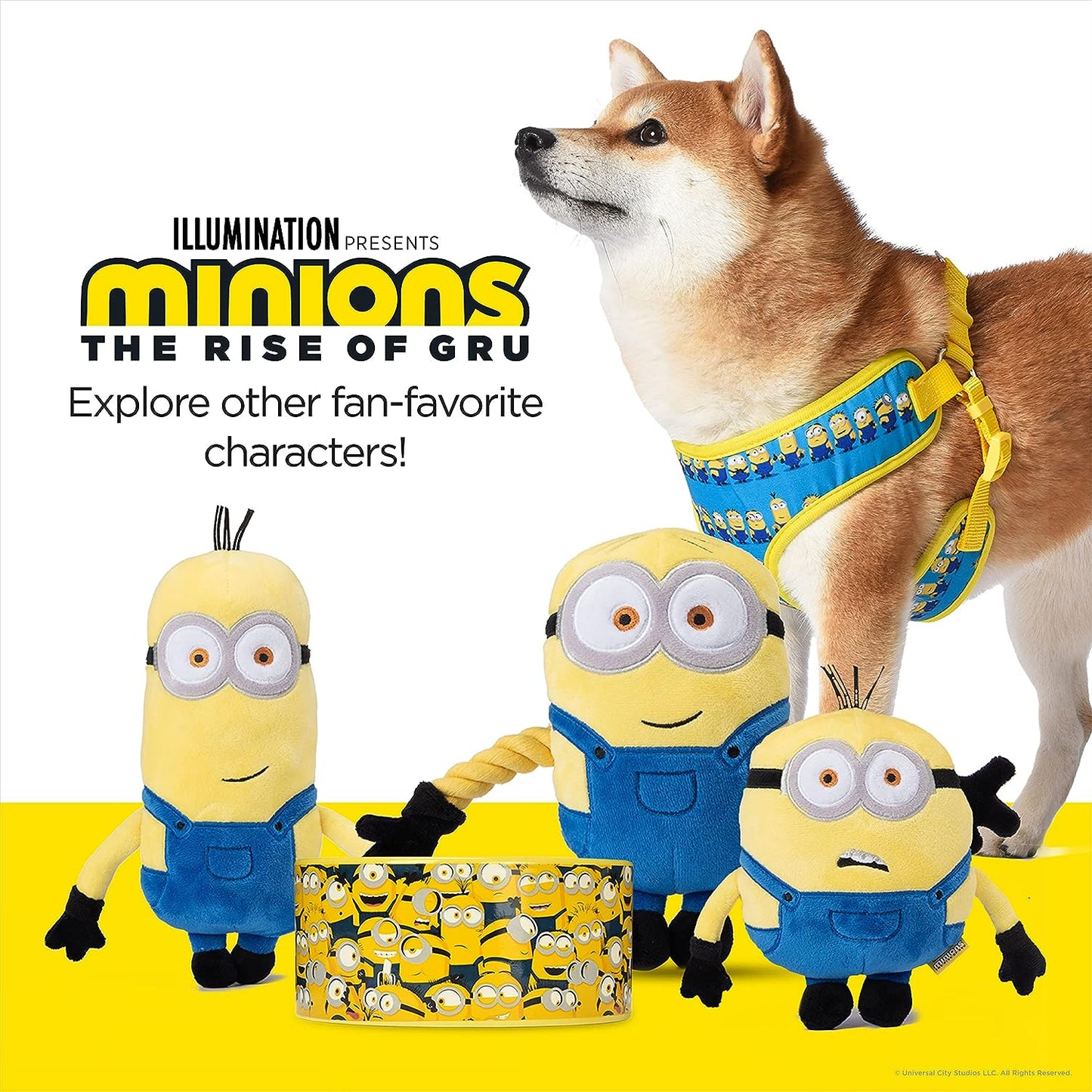the Rise of Gru Dog Harness, Yellow Dog Harness - More than a Minion No Pull Dog Harness - Puppy Harness, Dog Harness, Harness, Despicable Me Dog Harness, Dog Gru Harness